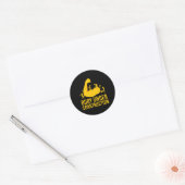 Bodybuilder in aanbouw Funny Gym Lichaam Ronde Sticker (Envelop)