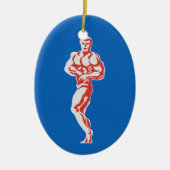Bodybuilder Keramisch Ornament (Voorkant)