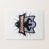 Bodybuilder Logo Legpuzzel (Horizontaal)