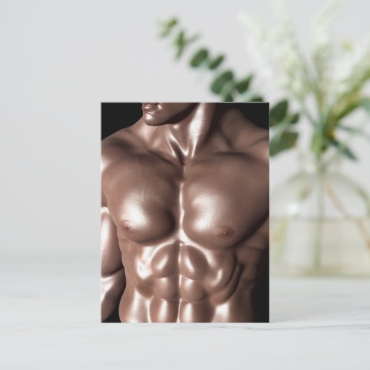 BODYBUILDER MAN BRIEFKAART (Staand voorkant)