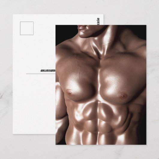 BODYBUILDER MAN BRIEFKAART (Voorkant / Achterkant)