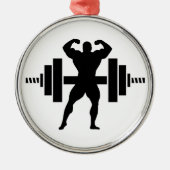 Bodybuilder Metalen Ornament (Voorkant)