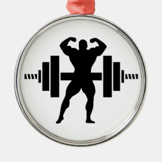 Bodybuilder Metalen Ornament