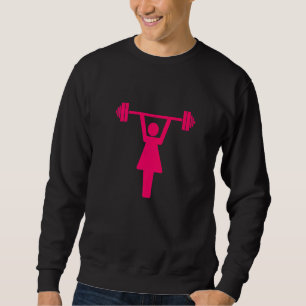 Bodybuilder Motivatie Barbell Vrouwen Gewicht Lift Trui