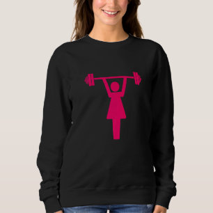 Bodybuilder Motivatie Barbell Vrouwen Gewicht Lift Trui