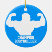 Bodybuilder Ornament Red Blue (Achterkant)