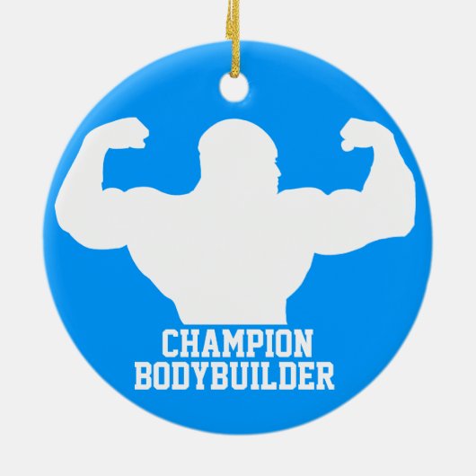 Bodybuilder Ornament Red Blue (Achterkant)