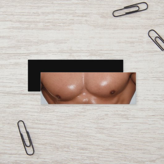 Bodybuilder Personal Trainer Fysieke Fitness Manne Mini Visitekaartje (Voorkant / Achterkant in situ)