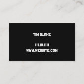 Bodybuilder Personal Trainer oefent fitness uit Visitekaartje (Achterkant)