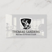 Bodybuilder Pose Flexing | Sportzaal Visitekaartje (Voorkant)