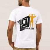Bodybuilder Pro Oranje Witte T-Shirt (Rug) (Achterkant)
