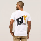 Bodybuilder Pro Oranje Witte T-Shirt (Rug) (Achterkant volledig)