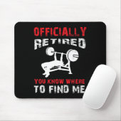 Bodybuilder Retirement Gift Gepensioneerde Bodybui Muismat (Met muis)