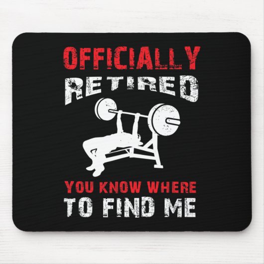 Bodybuilder Retirement Gift Gepensioneerde Bodybui Muismat (Voorkant)