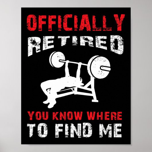 Bodybuilder Retirement Gift Gepensioneerde Bodybui Poster (Voorkant)