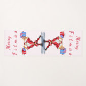 Bodybuilder Santa Claus met kerstcadeaus Funny Yogamat (Voorkant (horizontaal))
