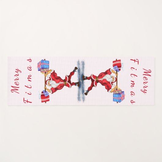 Bodybuilder Santa Claus met kerstcadeaus Funny Yogamat (Voorkant (horizontaal))