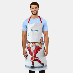 Bodybuilder Santa Claus met kerstcadeautjes - Fun Schort