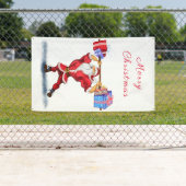 Bodybuilder Santa Funny Christmas Banner (Insitu)