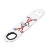 Bodybuilder Santa Funny Christmas Bar Key Speed Flessenopener (Achterkant Gekanteld)