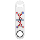 Bodybuilder Santa Funny Christmas Bar Key Speed Flessenopener (Voorkant)