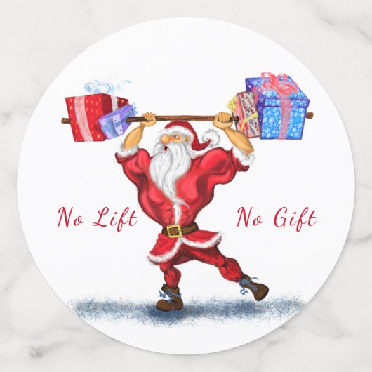Bodybuilder Santa Funny Christmas Confetti (Grote achterkant)