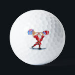 Bodybuilder Santa Funny Christmas Golf Balls Gift Golfballen<br><div class="desc">Grappige Christmas Golf Balls met Bodybuilder Santa Claus met Christmas Gifts Cartoon Painting Collectie - Kies / Voeg Uw Unieke Tekst / Naam / Kleur - Maak Uw Speciale Postzegels Golfballen Gift - Vergroot en verplaats of verwijder en voeg elementen / tekst met maatwerktool ! Schilderen en ontwerpen van MINNED....</div>
