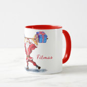 Bodybuilder Santa Funny Christmas Mok Gift (Voorkant rechts)