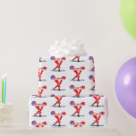 Bodybuilder Santa Funny Christmas Wrapping Paper Cadeaupapier<br><div class="desc">Grappig kerstinpakpapier met Bodybuilder Santa Claus met kerstcadeaus Cartoon Painting Collectie - of Kies / Voeg uw unieke tekst / naam / kleur toe - Maak uw speciale cadeau - Vergroot en verplaats of verwijder en voeg elementen / tekst toe met aanpassingsgereedschap ! Schilderen en ontwerpen van MINNED. Bekijk mijn...</div>