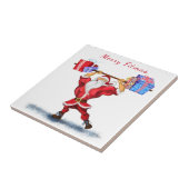 Bodybuilder Santa Funny Kerst Keramische Tegel Tegeltje (Zijkant)