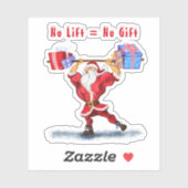 Bodybuilder Santa Funny Kerst sticker (Vel)