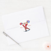 Bodybuilder Santa Funny Kerst sticker (Envelop)