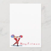 Bodybuilder Santa Funny Kerstmenu - Jouw tekst Menu (Voorkant)