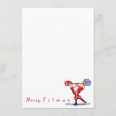 Bodybuilder Santa Funny Kerstmenu - Jouw tekst Menu (Achterkant)