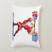 Bodybuilder Santa Grappig Kerstkussen Accent Kussen (Achterkant (Verticaal))