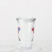 Bodybuilder Santa Grappige Kerst Acryl Tumbler Drinkbeker (Rechts)