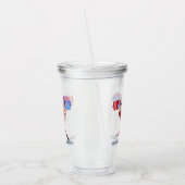Bodybuilder Santa Grappige Kerst Acryl Tumbler Drinkbeker (Links)