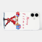 Bodybuilder Santa Kerstmis iPhone Case (Achterkant (horizontaal))