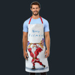 Bodybuilder Santa met Gift Funny Christmas Schort<br><div class="desc">Grappige Schorten met Bodybuilder Sinterklaas met kerstcadeaus - Fun Cartoon Painting Funny Collectie - Kies / Voeg uw unieke tekst / naam / kleur - Maak uw speciale Schort cadeau - Formaat wijzigen en verplaatsen of verwijderen en toevoegen van elementen / tekst met aanpassingstool! Schilderen en ontwerpen door MIGNED. Zie...</div>