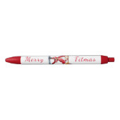 Bodybuilder Santa met Gift Grappige Kerstmis Pen (Voorkant)