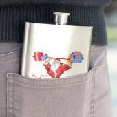Bodybuilder Santa met Kerstcadeau Funny Flask Flacon (Voorbeeld)