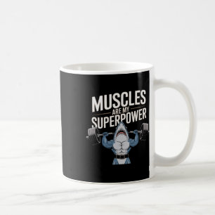 Bodybuilder Shark Lover Gym Fitness Workout Bodybu Koffiemok