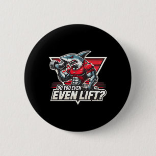 Bodybuilder Shark Lover Gym Fitness Workout Bodybu Ronde Button 5,7 Cm
