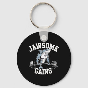 Bodybuilder Shark Lover Gym Fitness Workout Bodybu Sleutelhanger