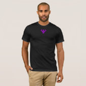 Bodybuilder Silhouet - Dubbele Biceps Kracht T-shirt (Voorkant volledig)