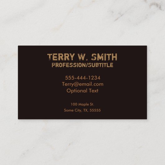 Bodybuilder-Visitekaartjes Visitekaartje (Achterkant)