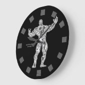 Bodybuilder Wall Clock Grote Klok (Hoek)