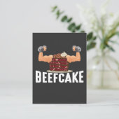 Bodybuilder Weightlift Pu Briefkaart (Staand voorkant)