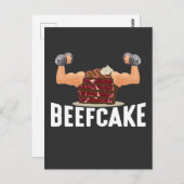 Bodybuilder Weightlift Pu Briefkaart (Voorkant / Achterkant)