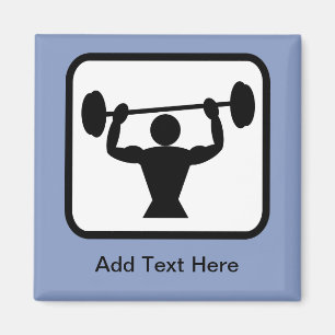  Bodybuilder/Weightlifter Logo Magneet